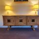 Sideboard in a row in rattan by Adrien Audoux and Frida Minet