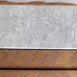 Rectangular coffee table in carrara white marble 120x60