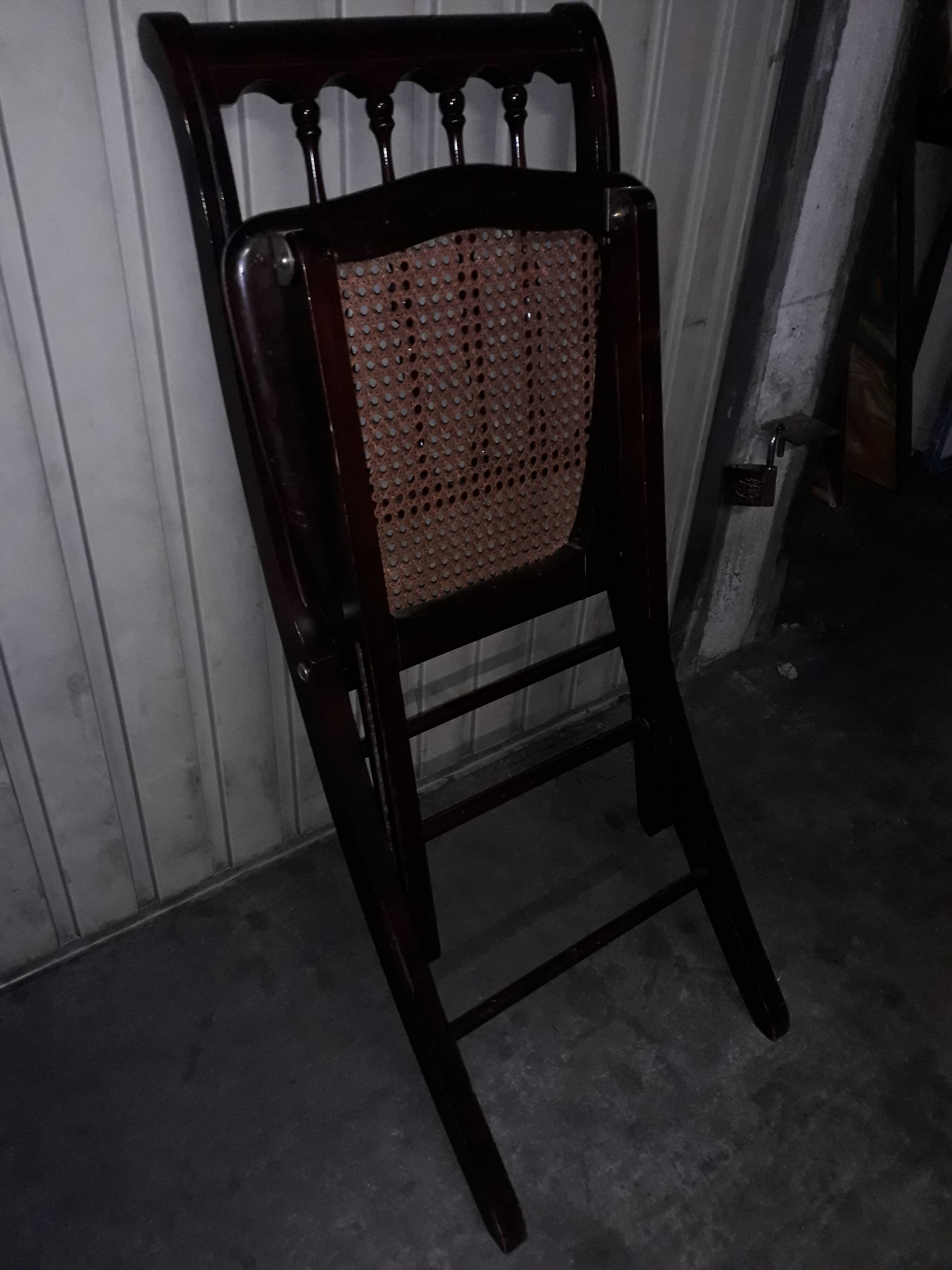 4 cane folding chairs