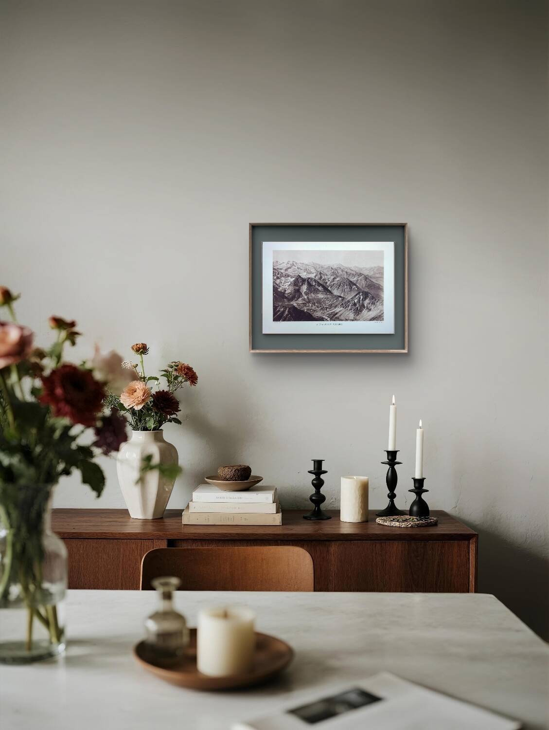 The Pyrenees mountain range, photographic plate printed in 1937