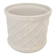 Glazed white earthenware cache-pot