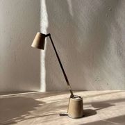Lampe vintage Hala Lampette beige années 70