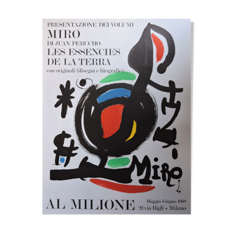 Joan Miró - Al Milione poster, 1969