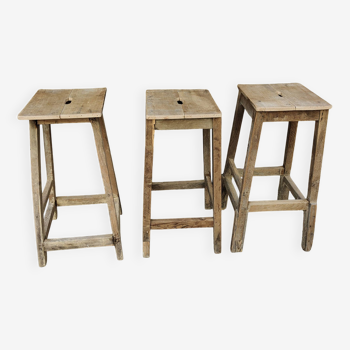 Set of workshop stools