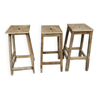 Set of workshop stools