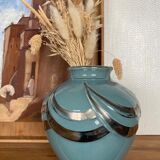 Blue Art deco vase