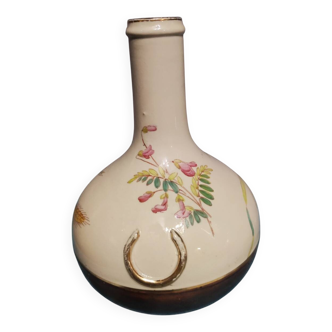 Sarreguemines earthenware vase