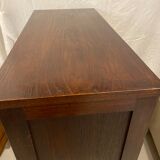 Double curtain cabinet