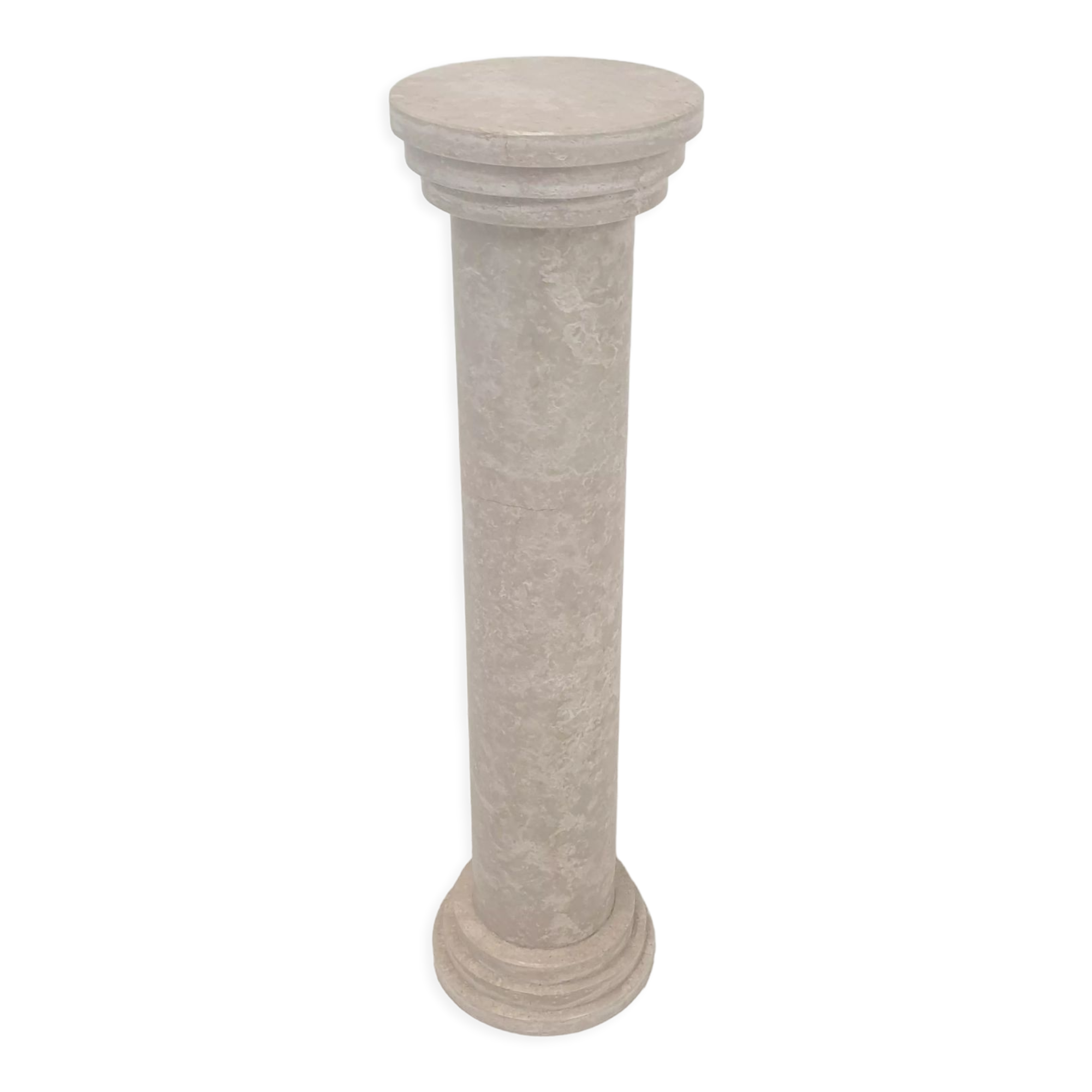Italian travertine side table or pedestal, 1980's