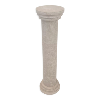 Italian travertine side table or pedestal, 1980's