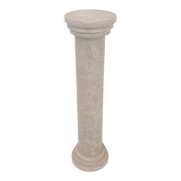 Italian travertine side table or pedestal, 1980's