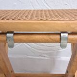 Cinq tabourets viennois vintage en paille