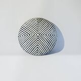 Zulu Wooden Shield | Bamiléké N1 50 cm diameter Black & White