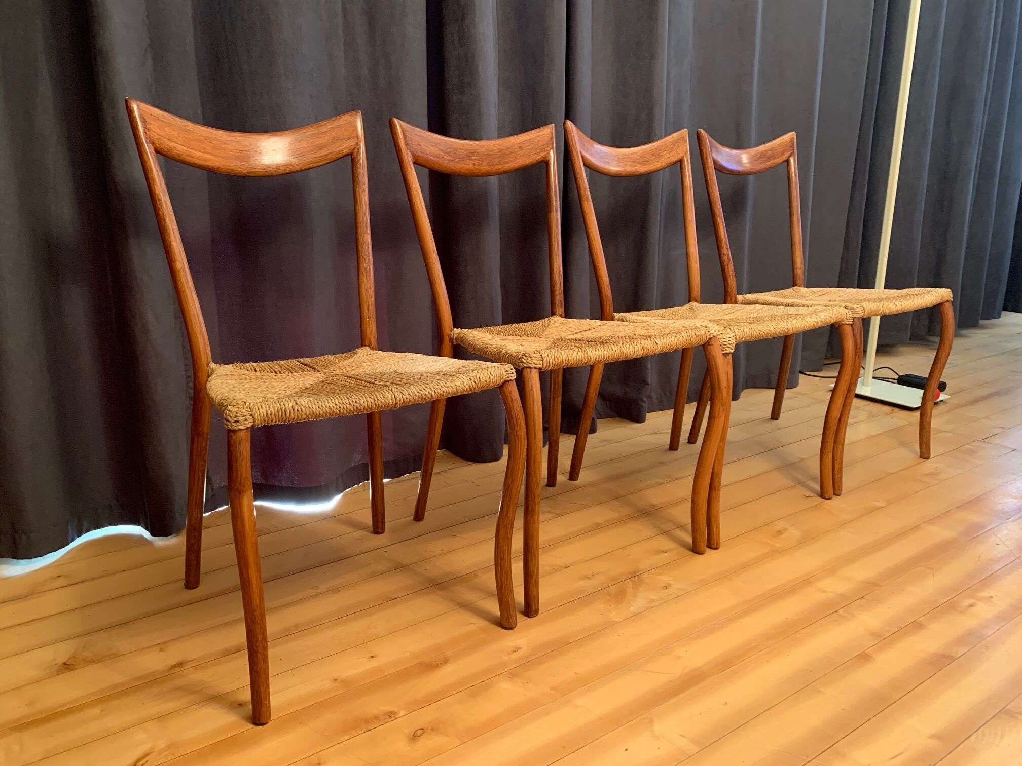 A set of four chairs, 1960s
