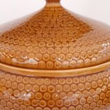 Soupière légumier vintage faïencerie Gien ambre