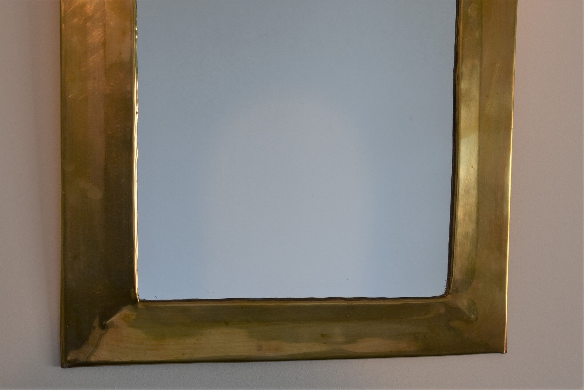 Vintage brass mirror  31x51cm