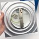 Set of 2 vintage 1990s blue Paul Neuhaus chrome wall sconces
