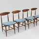 Vintage mid-century Italian dining room chairs 1960s, set of 4