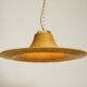 Beautiful, large Italian 1970s bright bamboo wood ceiling pendant lamp