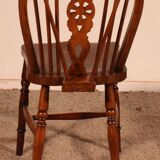 Set of 4 19th Century Windsor Wheelback Chairs