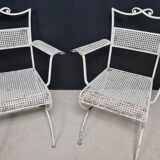 Pair of garden armchairs