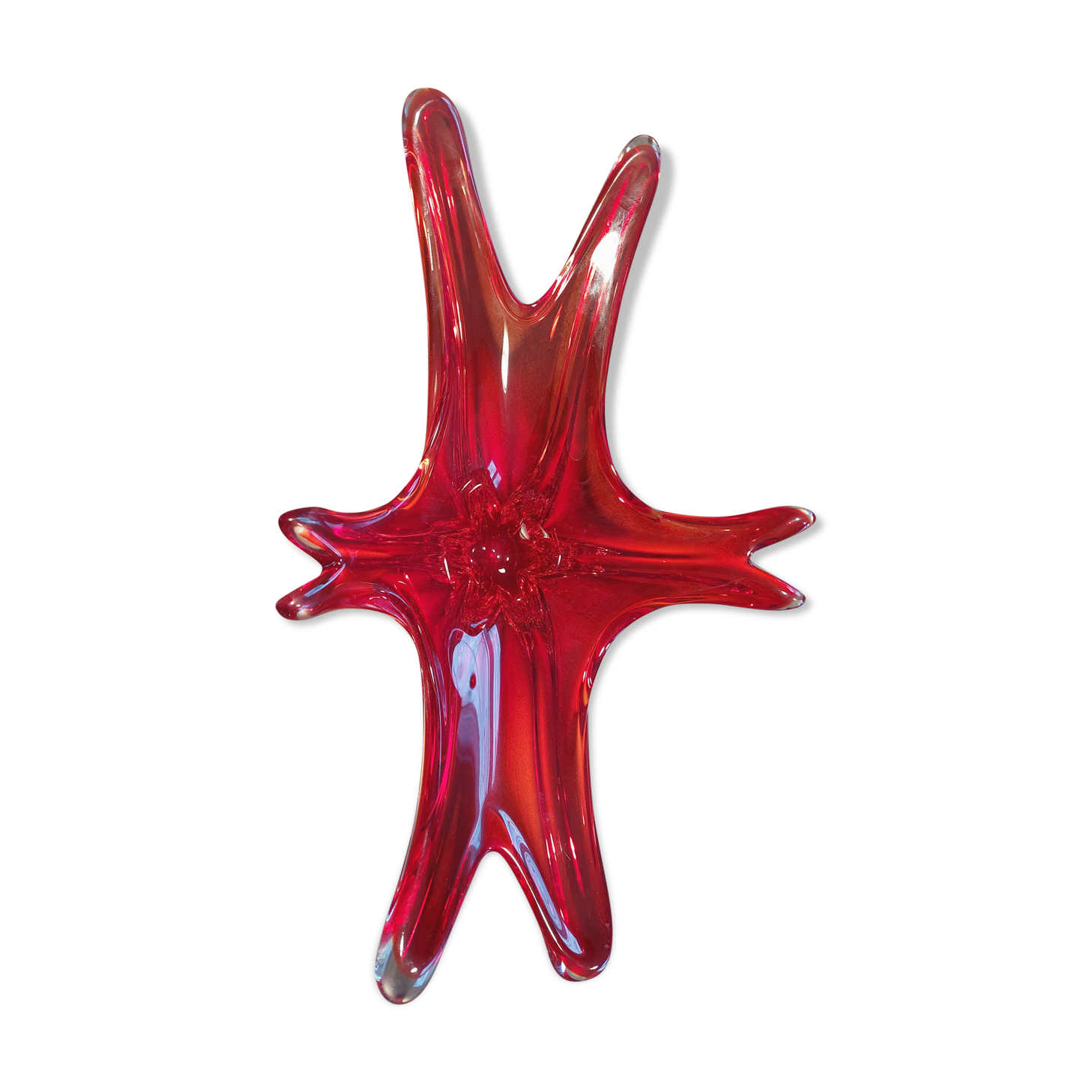 Vintage Red Fruit Cup - Glass