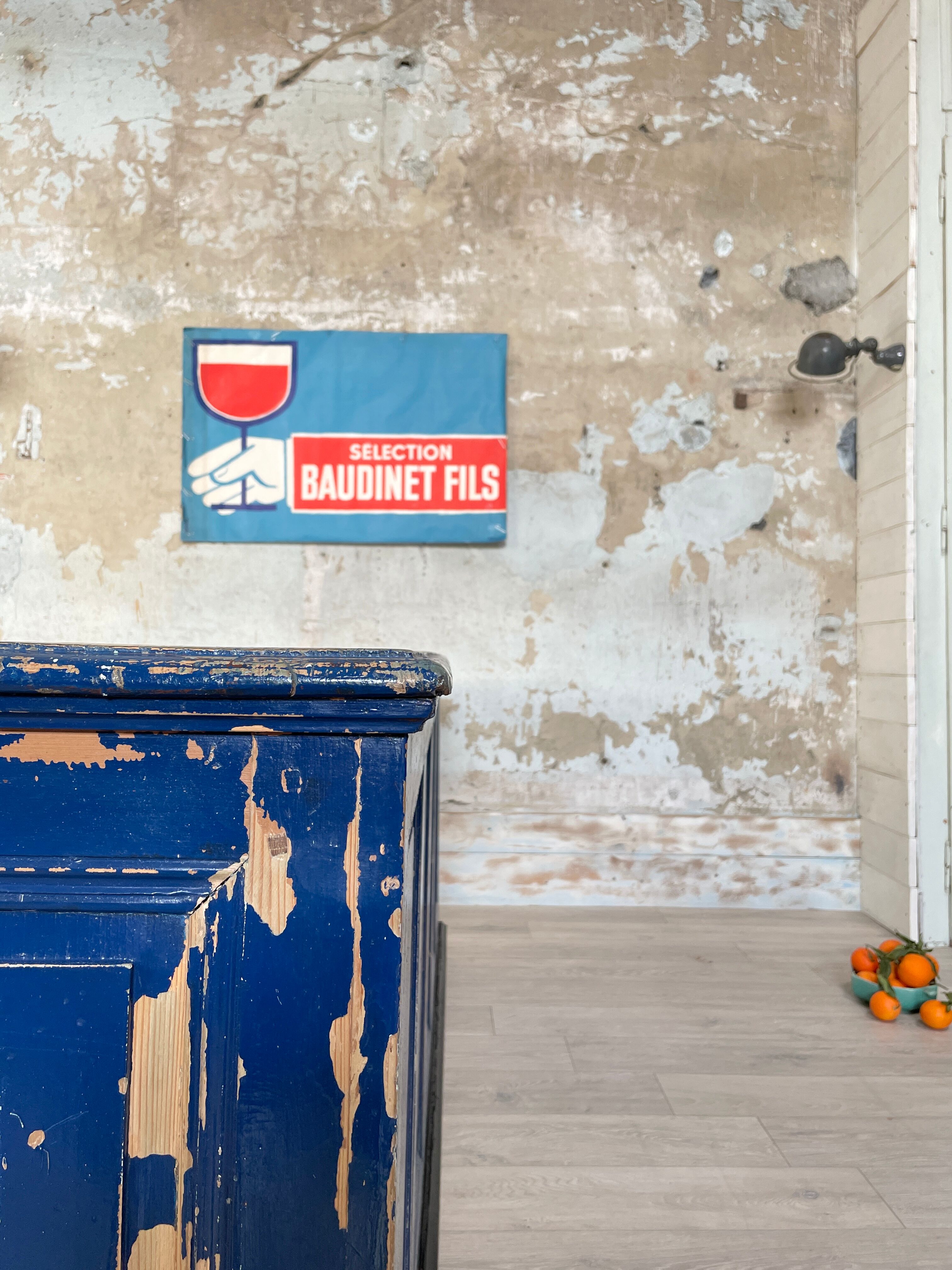 Commercial bank weathered wood panel.