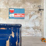 Commercial bank weathered wood panel.