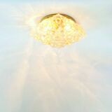 Large Amber Bubble Glass Ceiling Light by Helena Tynell for Limburg, 1960s
