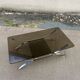 Smoked glass and chrome double coffee table 1980