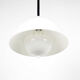 Space Age vintage white bol hanging lamp, 1970's