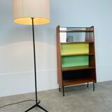 Tripod floor lamp 50s black metal