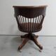 Antique oak office armchair