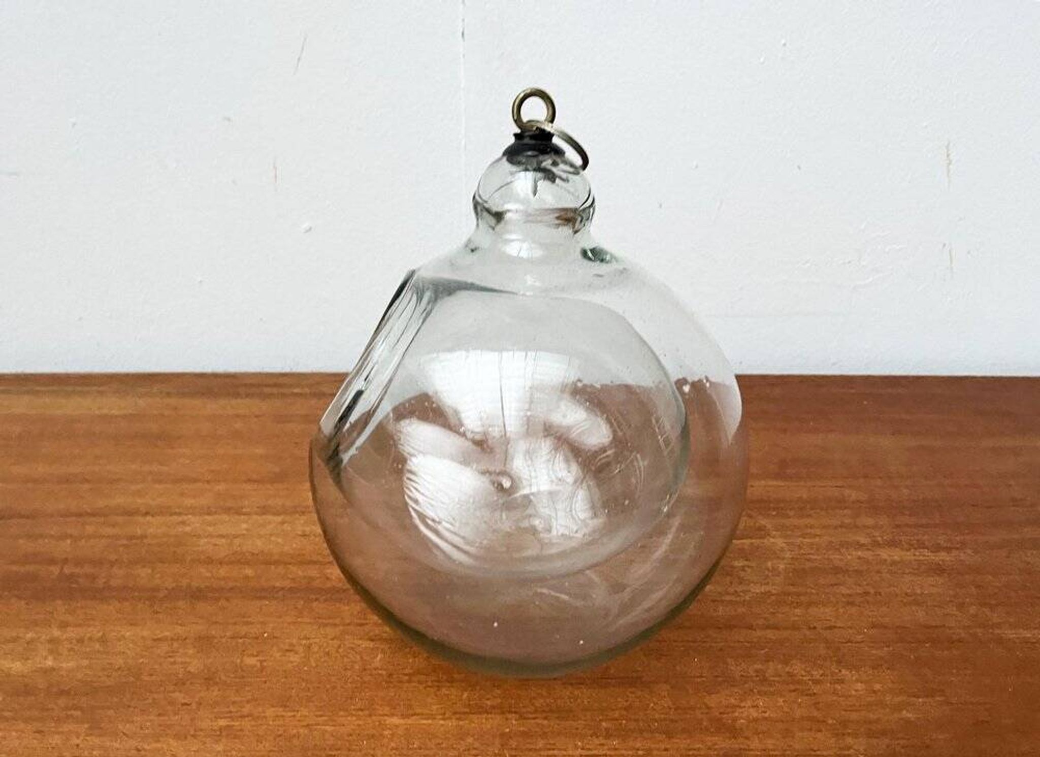 Mid-century glass hanging planter, 1960s