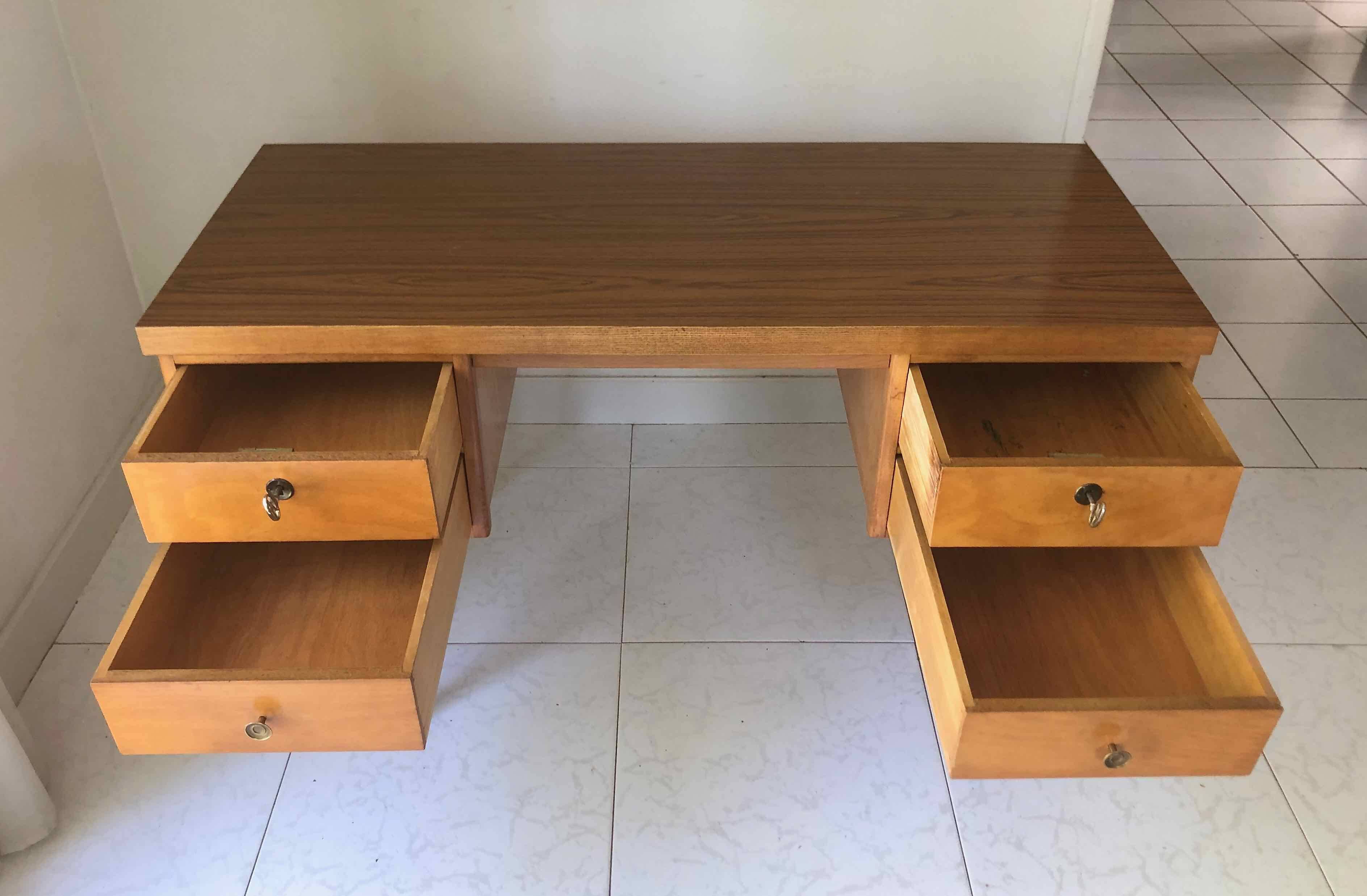 1960s designer desk, compass legs