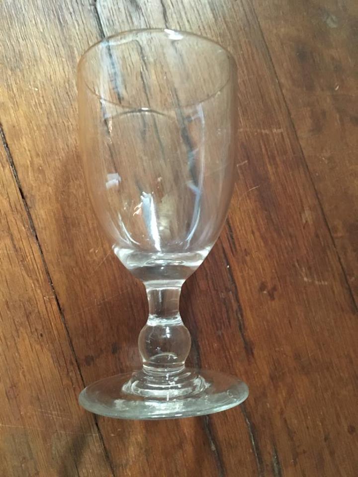 Together five mismatched stemware