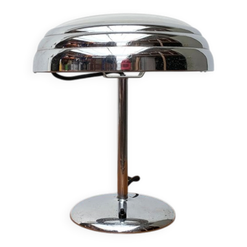 Art Deco table lamp in chrome and glass