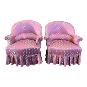 fauteuil crapaud rose