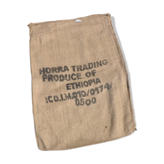 Vintage burlap coffee bag