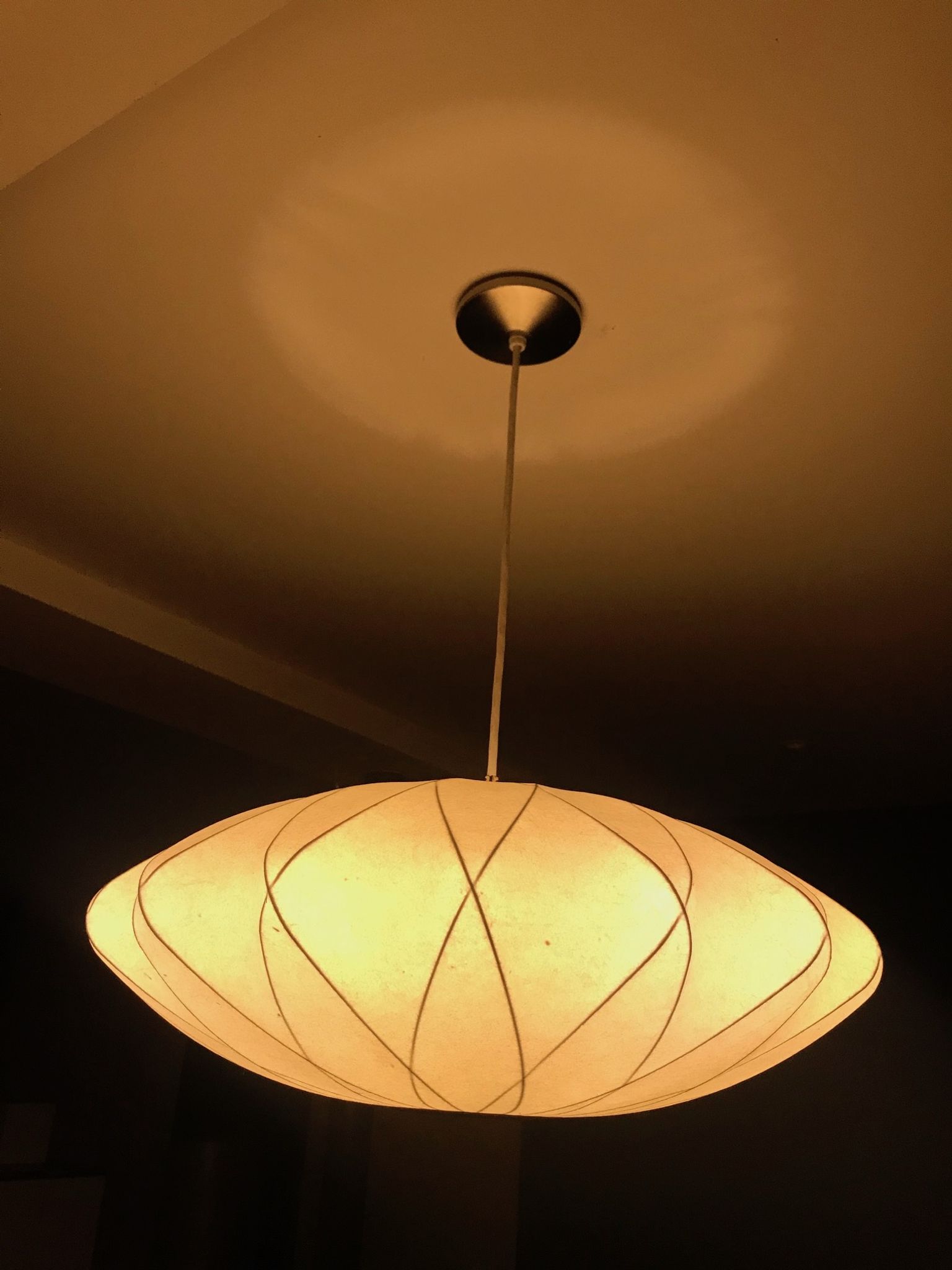 Bubble hanging lamp by George Nelson, edited by Modernica Los Angeles 1952