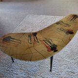 Table d’appoint peinte à la main par Decalage, Italie 1957