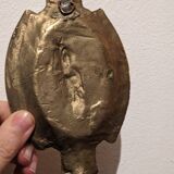 Ashtray representing an oriental dancer in gold metal