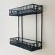 Vintage black metal wall shelf