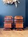 Pair of "Art Deco" bedside tables in wood - 1960.