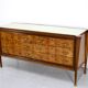 Buffet, cabinet Art Déco vintage italien en noyer foncé