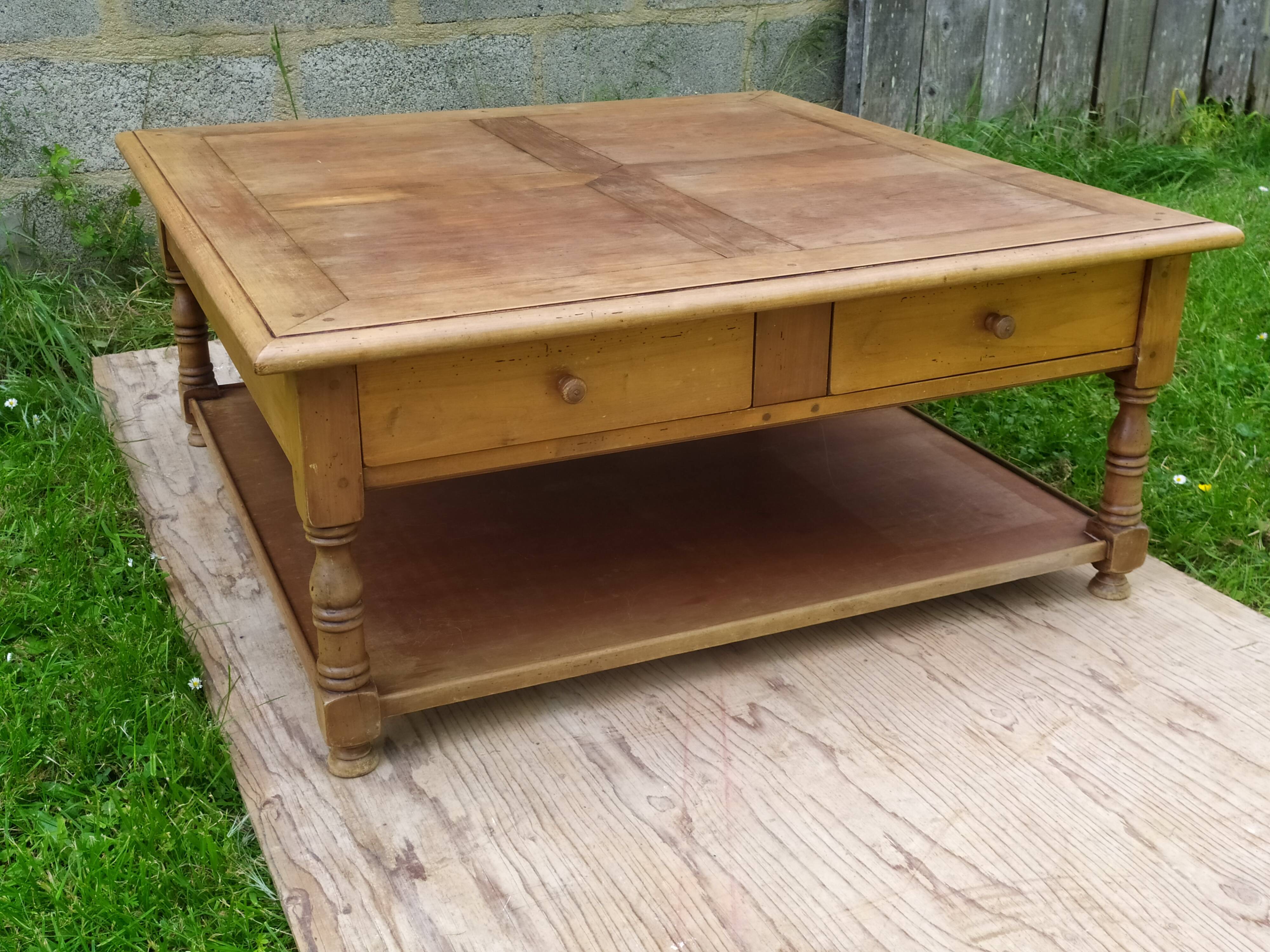 Cherry wood coffee table
