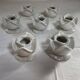 White porcelain rose shaped candle holders