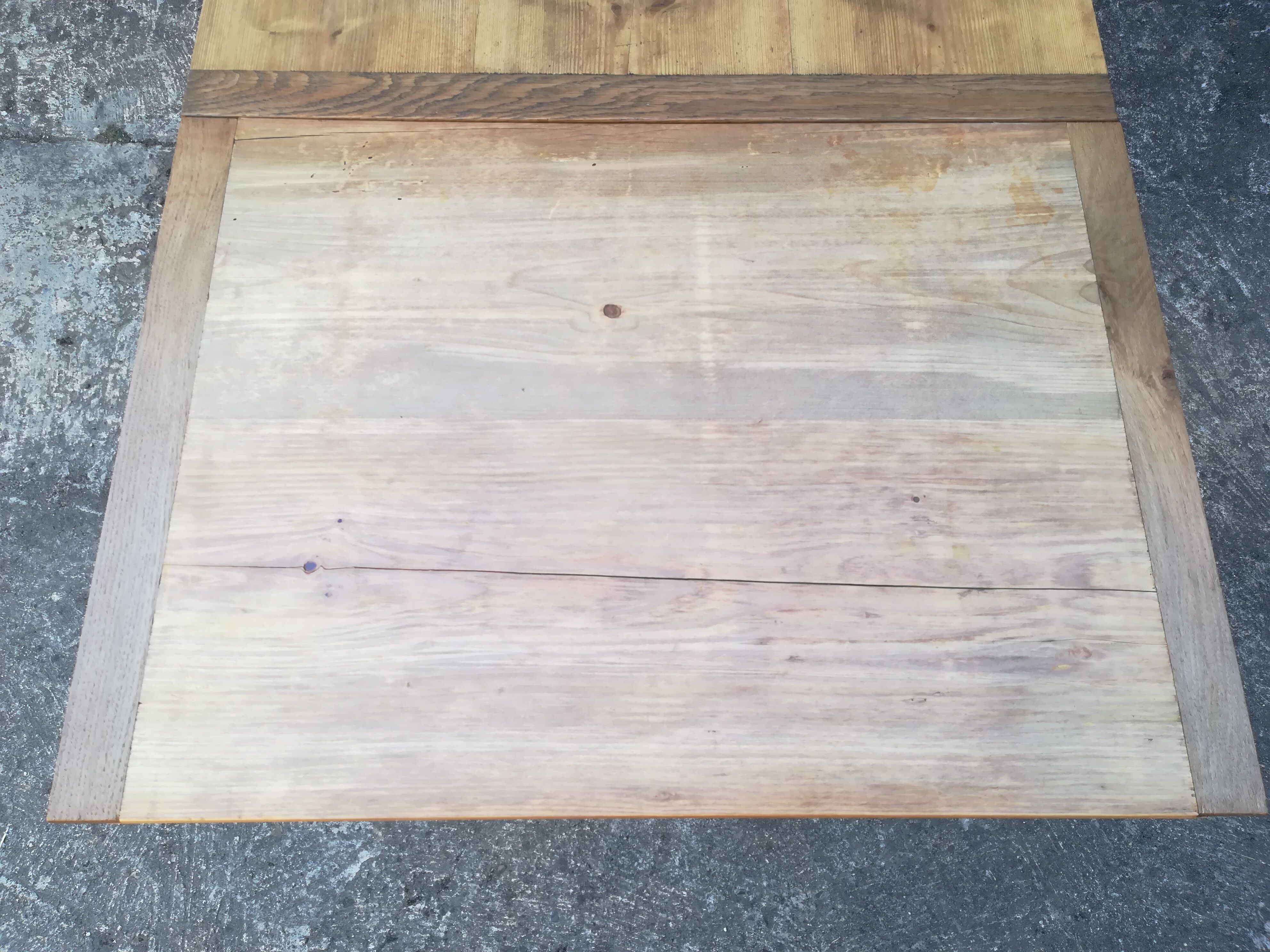 Farmhouse table with two extensions