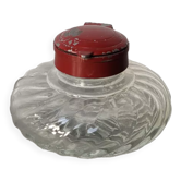 Old glass inkwell