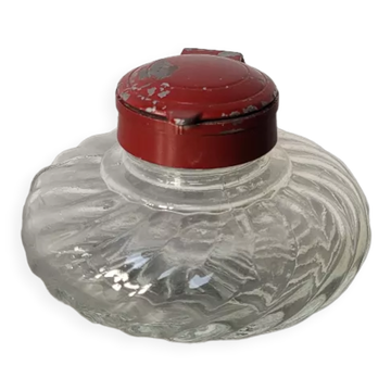Old glass inkwell